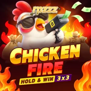 Tampilan antarmuka slot Chicken Fire dengan grid 3x3